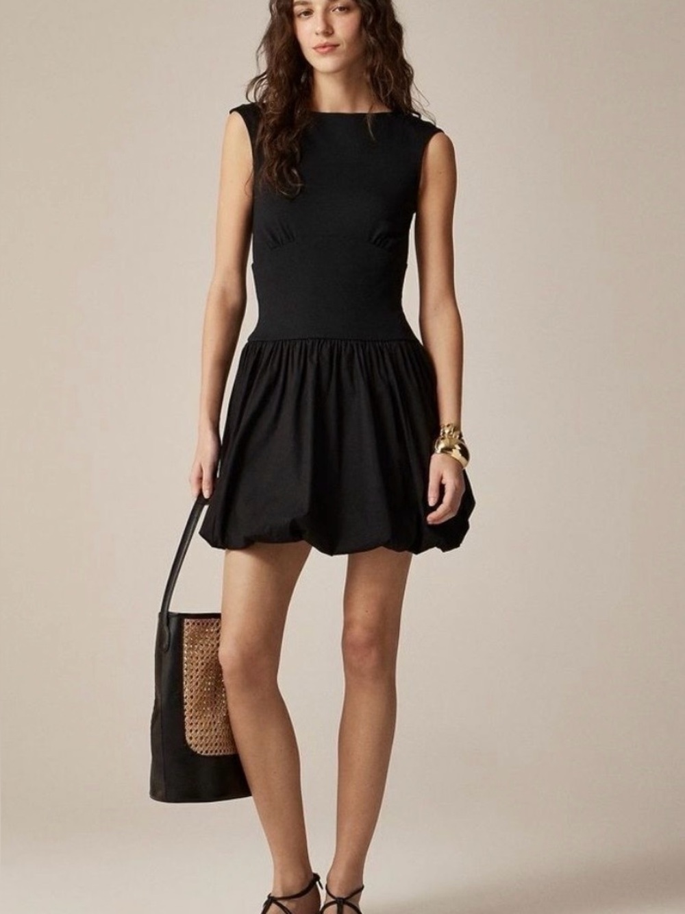 J. Crew Bubble Hem Mixy Dress